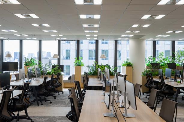 社員が伸び伸びかつ思いっきり働けるよう、コミュニケーション活性化と業務効率化を目指したオフィス環境です。